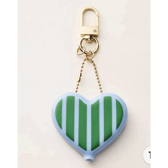 Kate Spade x Target Heart Blue/Green Coin Purse Keychain Bag Charm - Picture 3 of 4